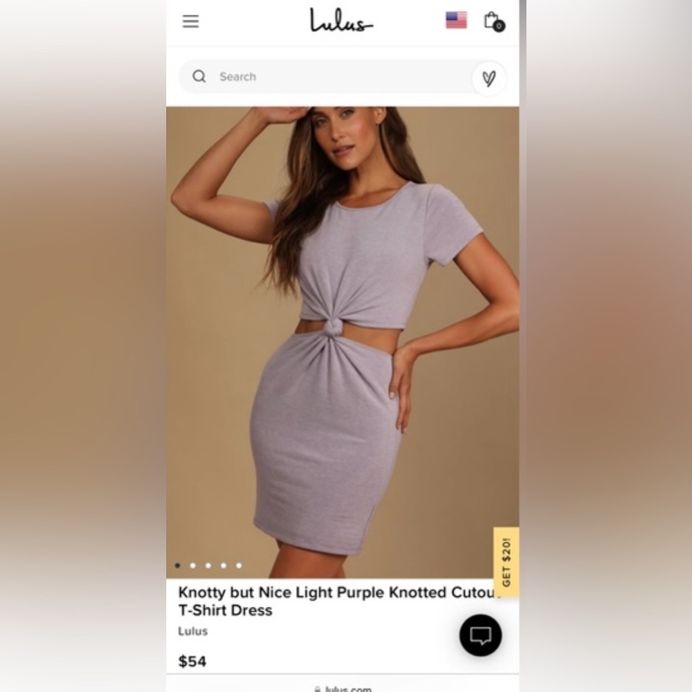 Lulus knotted purple dress